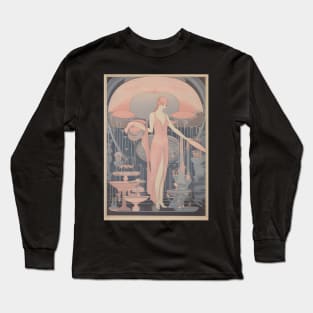 Art Deco Delicacy - Elegance In Pink Long Sleeve T-Shirt